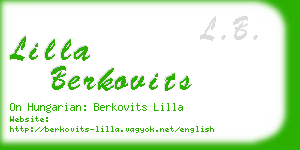 lilla berkovits business card